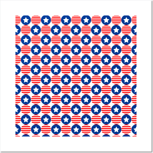 USA Flag Design Wall Art by aquariart